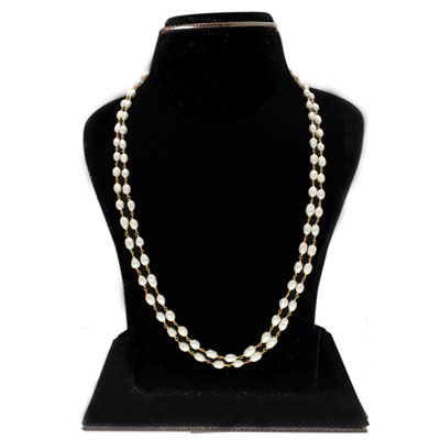 "Anahita 2 Lines Pearl Necklace - JPAPL-23-21 - Click here to View more details about this Product